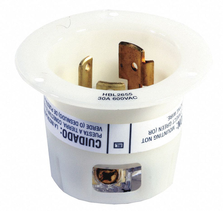 Flg LckInl 30 A White L9-30P Nylon