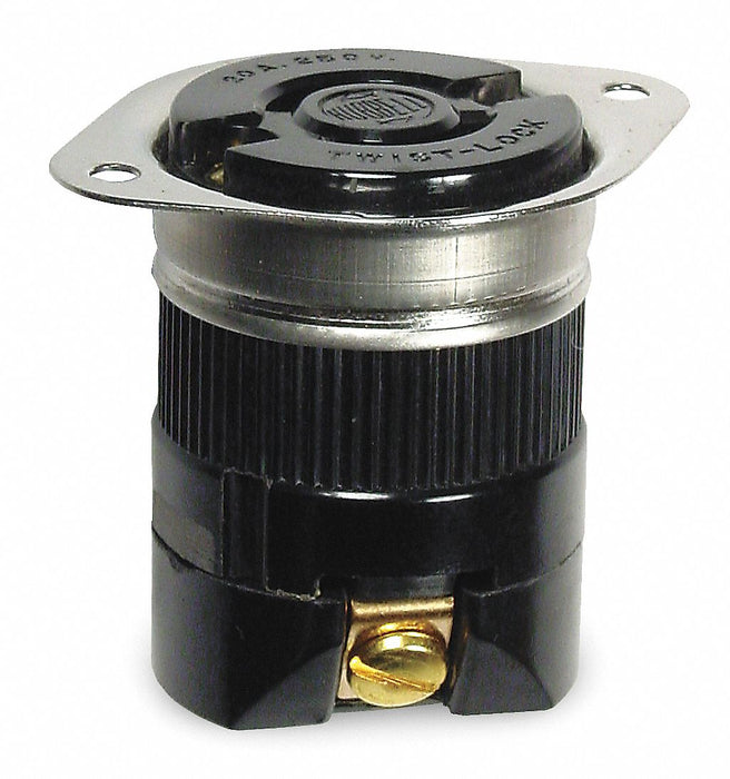 Flng Lck Recpt 20 A Blk SS L2-20R 1Gng