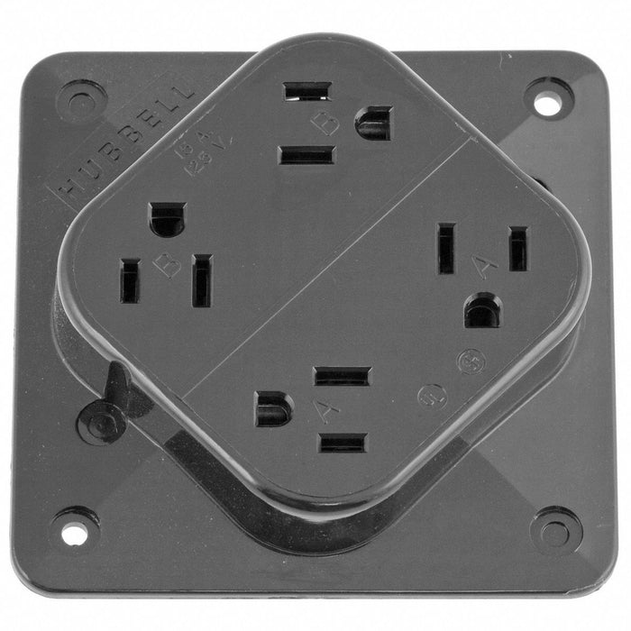 Receptacle Gray 15 A 2P3W Back 1PK