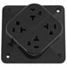 Receptacle Black 20 A 2P3W Back 1PK