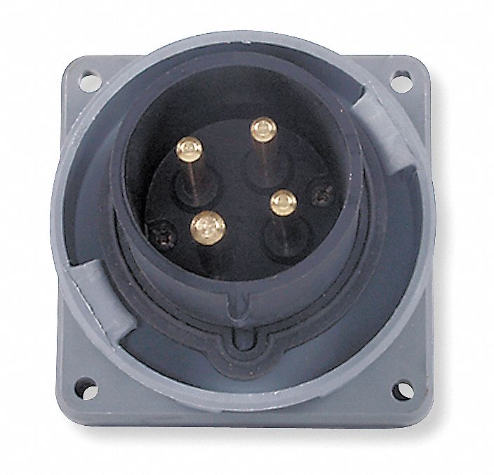 WT Pin and Sleeve Inlet Black 3P 4W 60 A