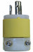 LckPlg Straight 15 A Yellow Nylon 3Blds