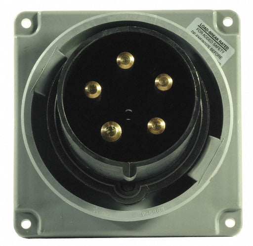 WT Pin and Sleeve Inlet Blk 4P 5W 100 A