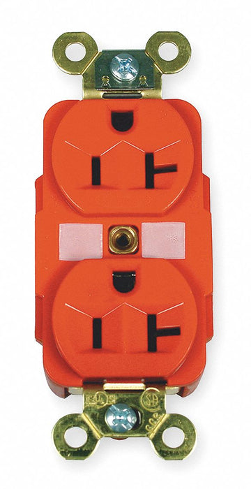 Receptacle Red 20 A 2P3W Back Side 1PK