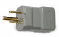 Straight Blade Plug Gray 15 A Hng 5-15P