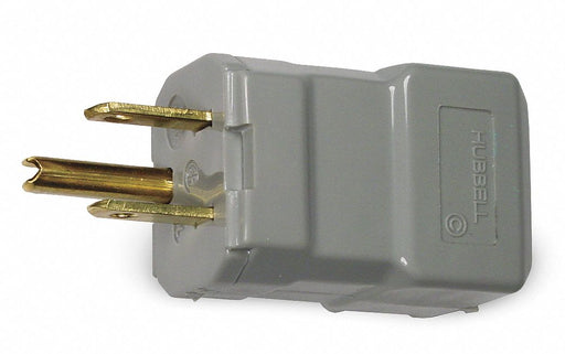 Straight Blade Plug Gray 15 A Hng 5-15P