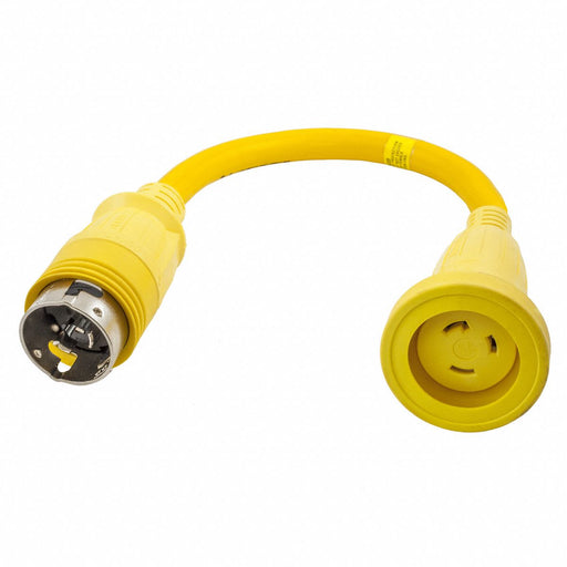 Marine Adapter 2 ft Yellow 1 Outlet