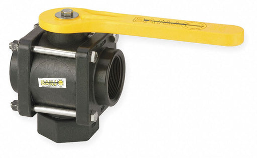 Manual 3-Way Ball Valve 2 Polypro