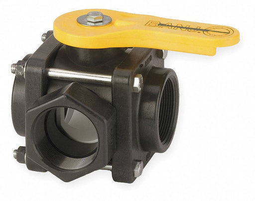Manual 3-Way Ball Valve 2 Polypro