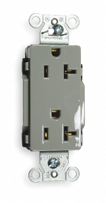 Receptacle Gray 20 A 2P3W Back Side 1PK