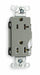 Receptacle Gray 20 A 2P3W Back Side 1PK