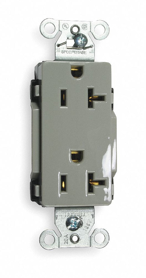 Receptacle Gray 20 A 2P3W Back Side 1PK
