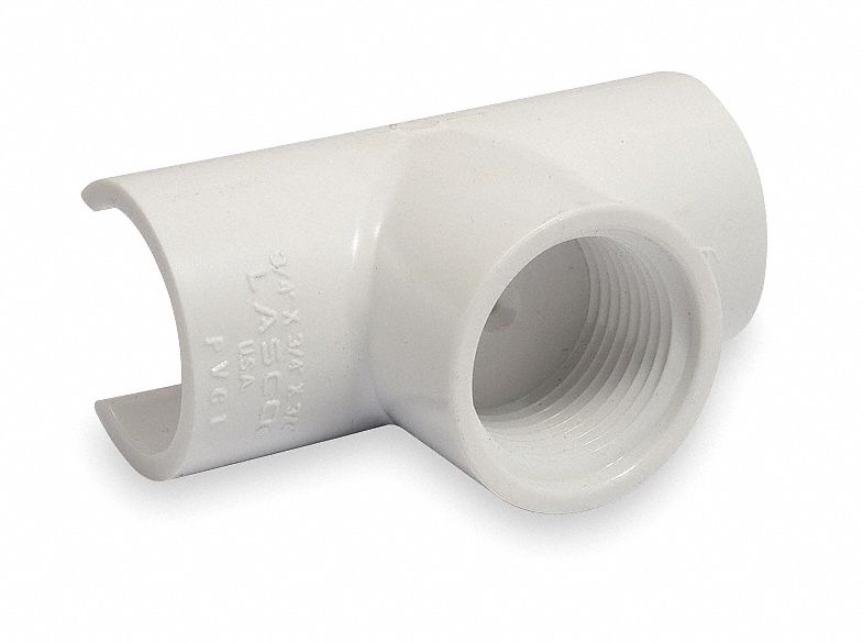 PVC Tee 3/4 NPT 3/4 SOC 3/4 NPT