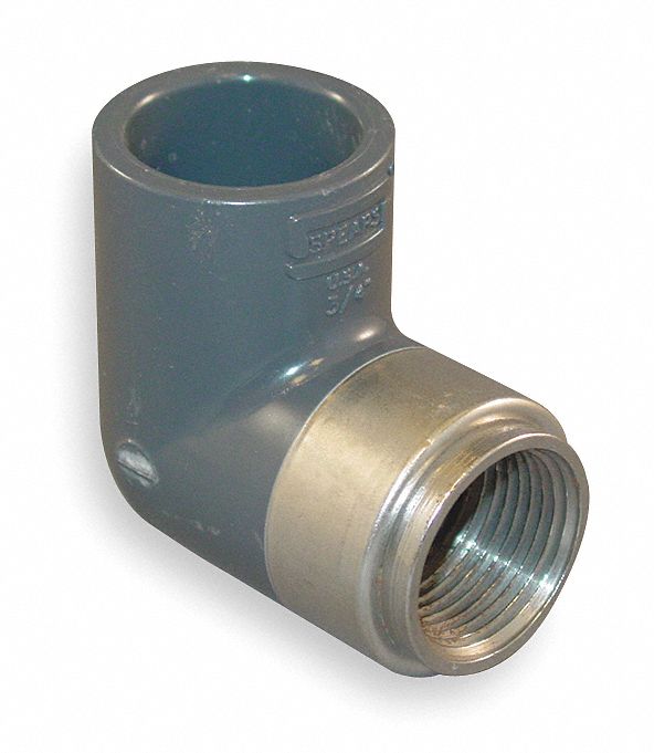 90 Elbow Brass 1/2 in Metal Pipe Size