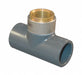 Tee Brass 1/2 in Metal Side Pipe Size