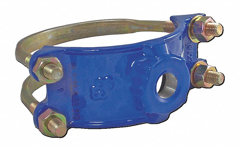 Saddle Clamp 4 Pipe Size 2.5 NPT Outlet