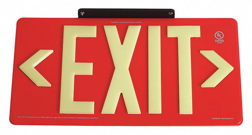 D6994 Exit Sign 8 5/8 in x 15 7/8 in Plastic