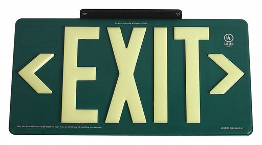 D6993 Exit Sign 8 5/8 in x 15 7/8 in Plastic