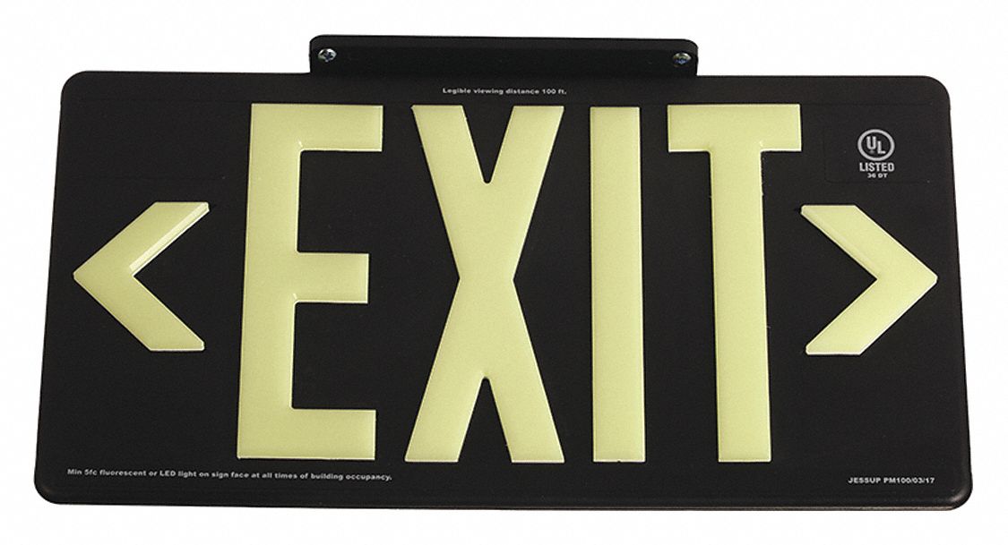 D6993 Exit Sign 8 5/8 in x 15 7/8 in Plastic
