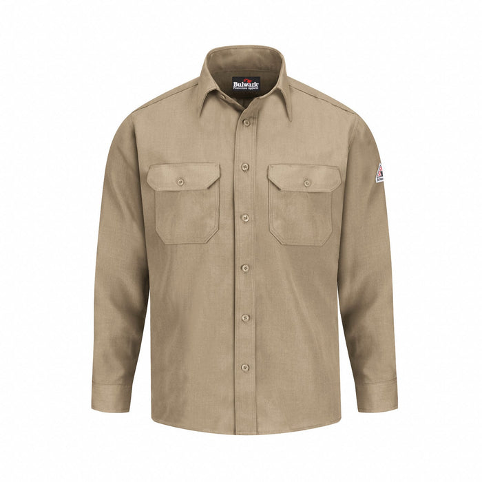 D1703 FR Long Sleeve Shirt Tan L Button