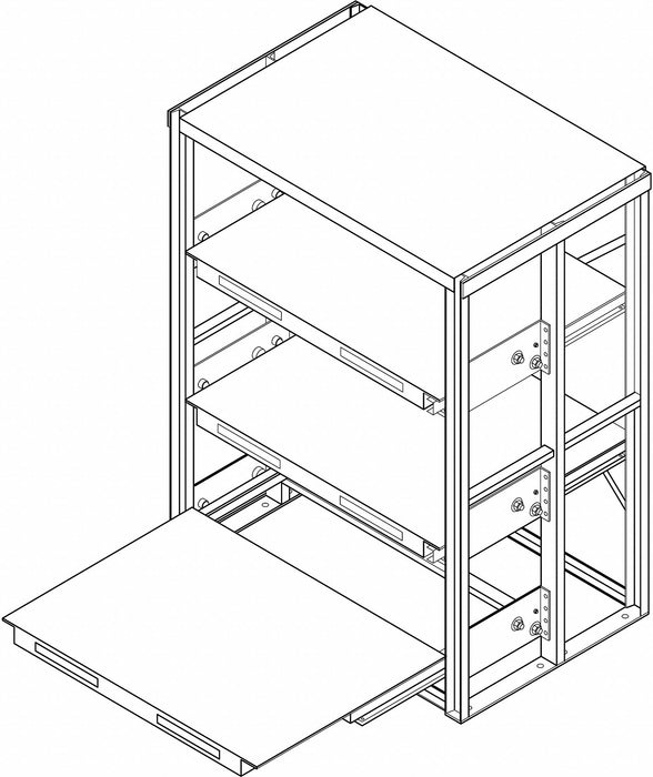 Roll Out Shelving 36inx84inx48in Starter