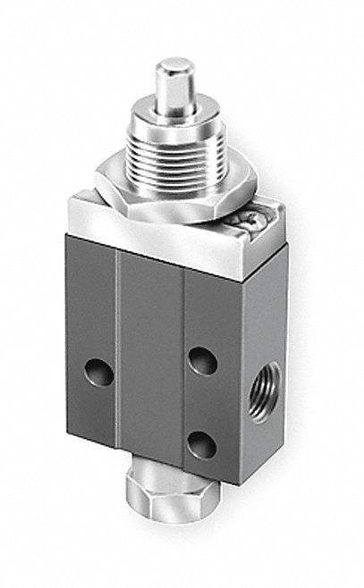Manual Air Control Valve Plunger Black