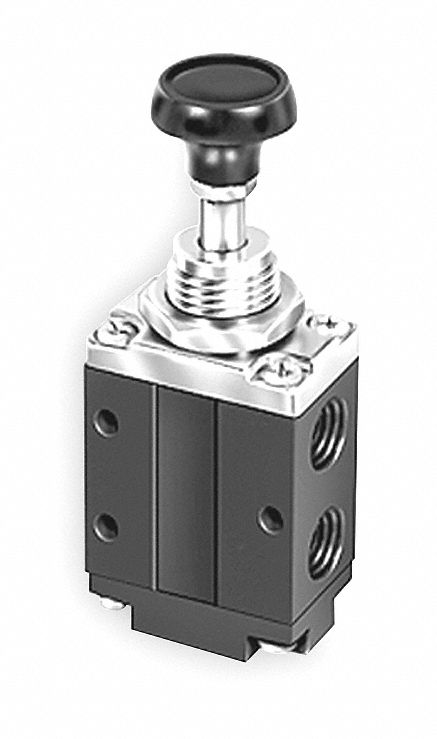 Manual Air Control Valve Button Black