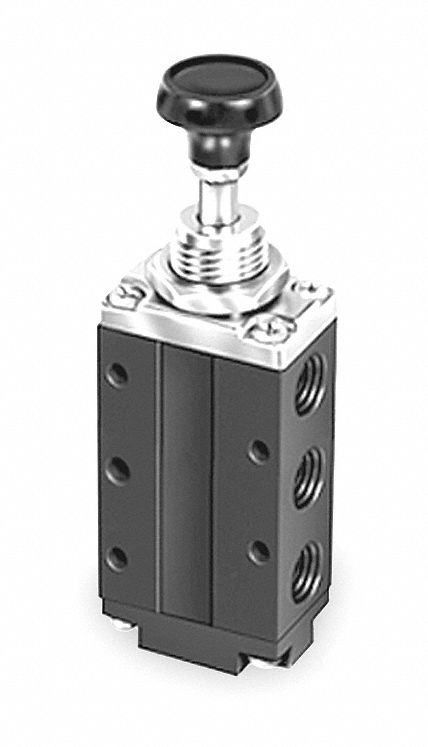 Manual Air Control Valve Button Black