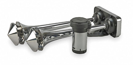 Dual Trumpet Horn Air Chrome Roof Mount