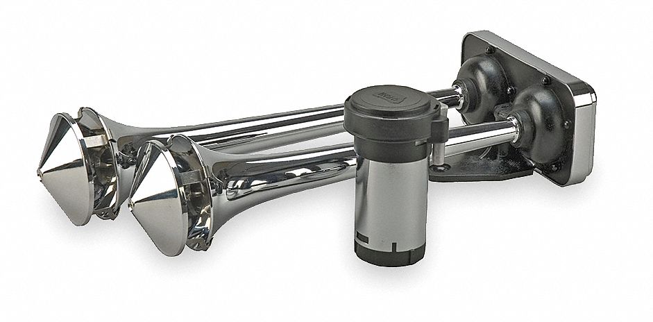 Dual Trumpet Horn Air Chrome Roof Mount