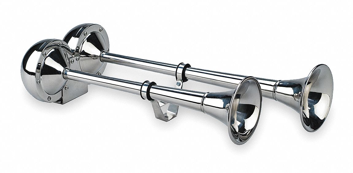 Dual Trumpet Horn Electric 8 In W 125 dB