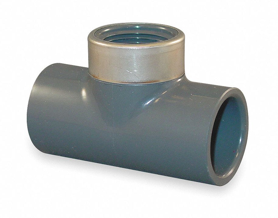 PVC Tee 11/2inSocket 11/2inSocket 1inNPT