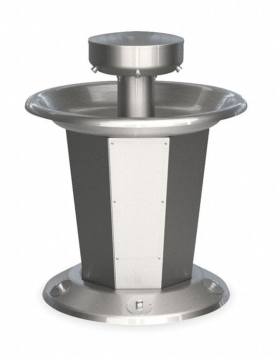 Wash Fountain 36 in L 36 in W Silver