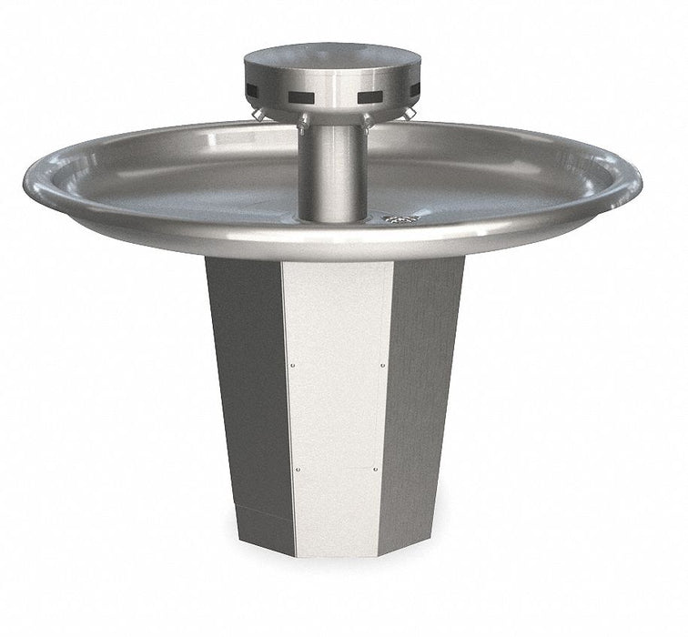 Wash Fountain 54 in L 54 in W Silver