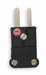 Thermocouple Plug J Black (2) Flat Pins