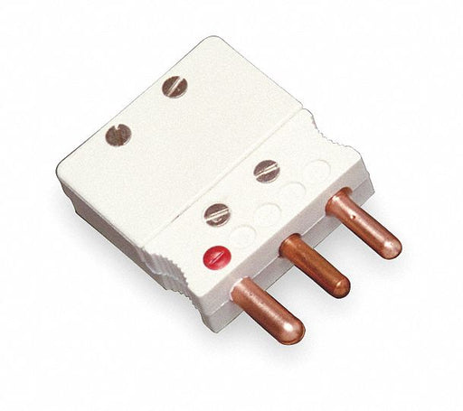 Thermocouple Plug Cu White 3 Pin QD