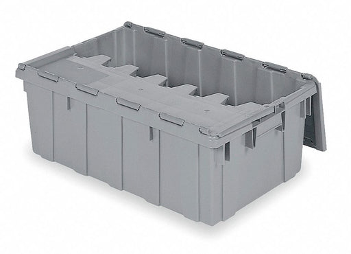 AttachedLidTote 27inL 17inW Gray
