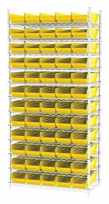 D5528 Bin Shlvng 18inx74inx36in Yellow