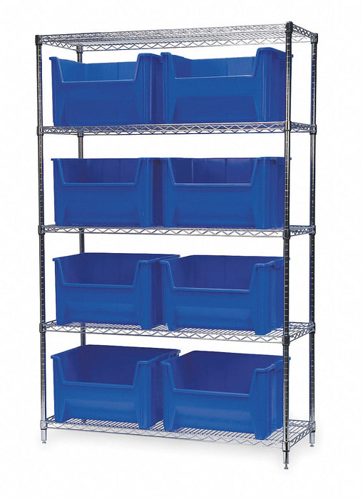 G3471 Bin Shlvng 18inx74inx48in Blue