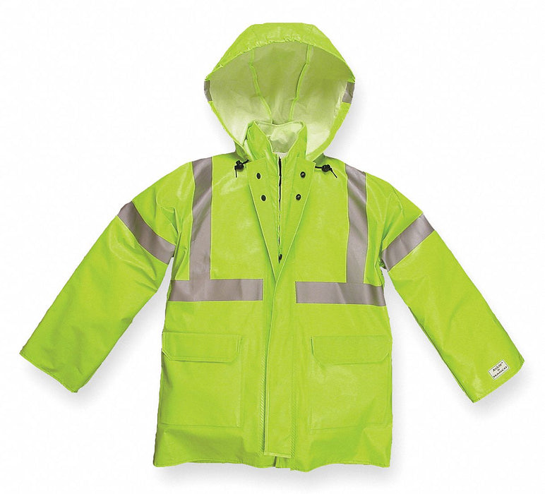 D0642 Arc Flash Rain Jacket Cat 1 Ylw/Grn S