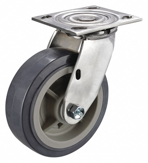 Plate Caster Swivel Polyurethane 7 1/2 H