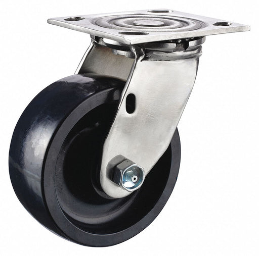 Plate Caster Swivel Polyurethane 6 1/2 H