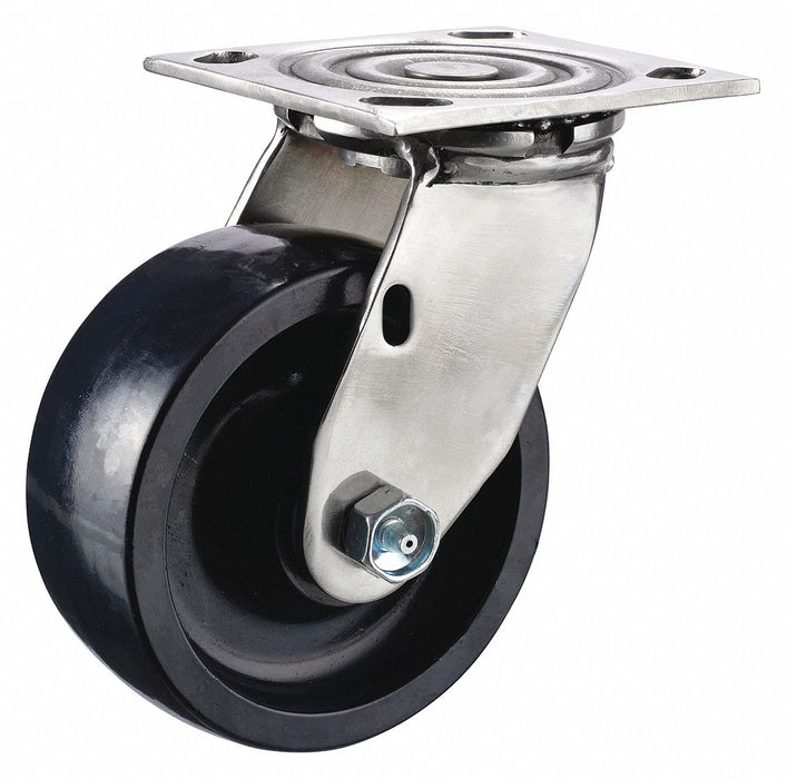 Plate Caster Swivel Polyurethane 6 1/2 H