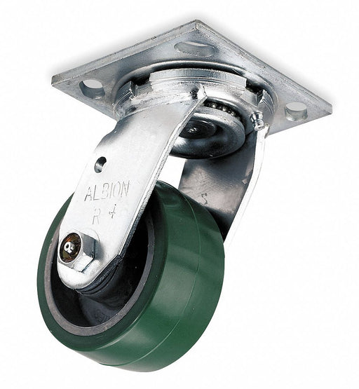 Plate Caster Swivel Polyurethane 7 1/4 H