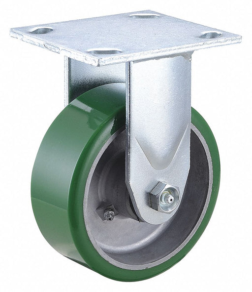 Plate Caster Rigid Polyurethane 6 1/2 H