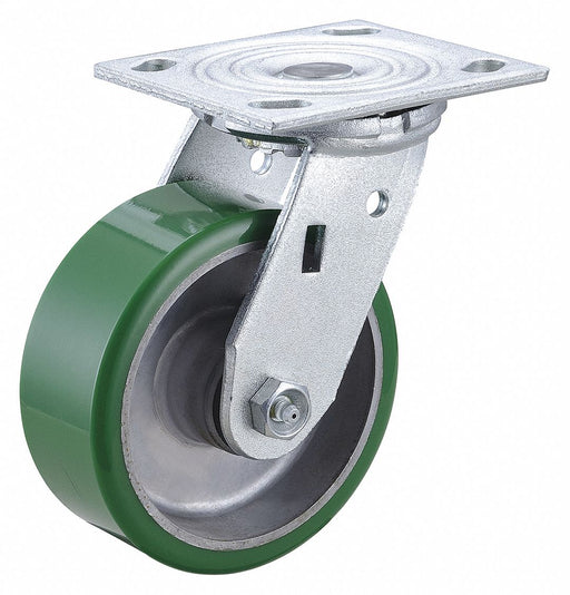 Plate Caster Swivel Polyurethane 6 1/2 H