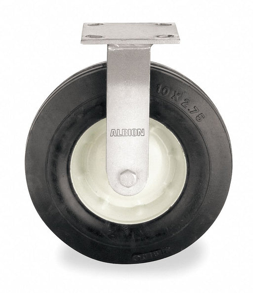Plate Caster Rigid Rubber 12 1/2 H