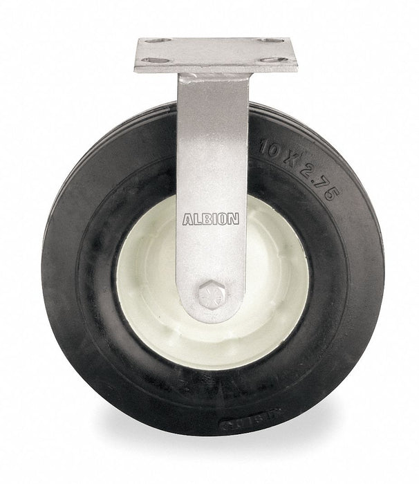 Plate Caster Rigid Rubber 12 1/2 H
