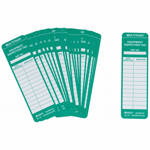 Tag Green/White 6-1/2inH 2inW PK100