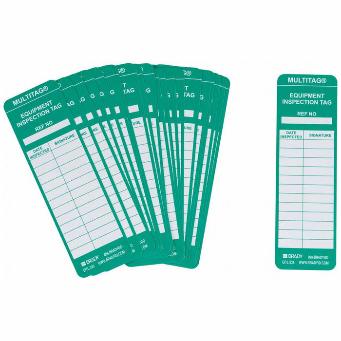 Tag Green/White 6-1/2inH 2inW PK100